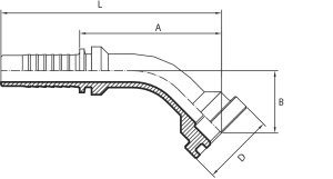 45° Flange 3000 PSI (one-piece)