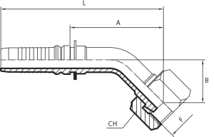 45° Orfs Female - Interlock