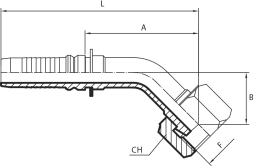 45° Orfs Female - Interlock