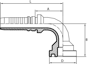 90° Flange 3000 PSI (one-piece) - Interlock