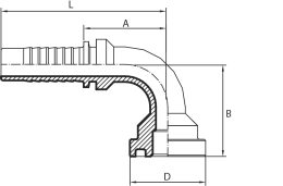 90° Flange 3000 PSI (one-piece)