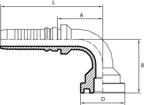 90° Flange 6000 PSI (one-piece) - INTERLOCK