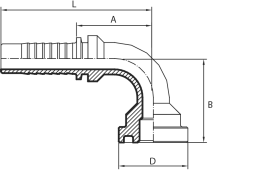 90° Flange 6000 PSI (one-piece)
