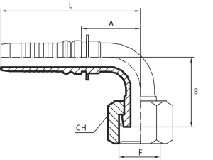 90° ORFS Female - INTERLOCK