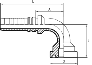 90° SUPERCAT Flange (one-piece) - INTERLOCK