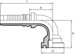 90° SUPERCAT Flange (one-piece) - INTERLOCK