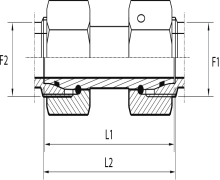 Straight coupling with O-ring