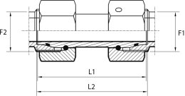 Straight coupling with O-ring