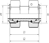 Straight coupling with O-ring