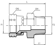 Adaptor swivel female JIC - male BSPT