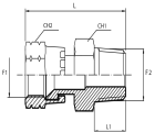 Adaptor swivel female JIC - male BSPT