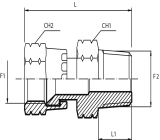 Adaptor swivel female JIC - male NPT