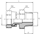 Adaptor swivel female JIC - male NPT