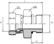 Adaptor swivel female JIC - male UNF