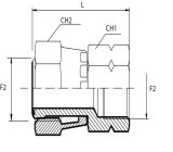 ORFS swivel nut - Metric female