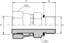 Adaptor female ORFS - male BSPP form E