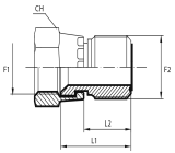 Adaptor swivel female ORFS - male ORFS