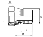 Adaptor swivel female ORFS - male ORFS