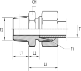 Male stud coupling