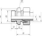 Male stud coupling