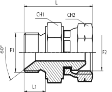 Adaptor male BSPP - metric swivel female