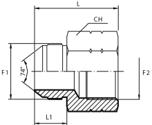 Adaptor male JIC - fixed female NPT