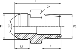 Adaptor male JIC - male BSPT