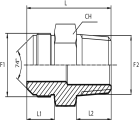 Adaptor male JIC - male BSPT