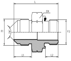 Adaptor male JIC - metric male form E