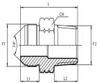 Adaptor male JIC - male NPT