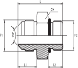Adaptor male JIC - male UNF
