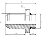 Long connector male JIC - male UNF