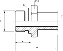 Stud standpipe adapter form B DIN 3852