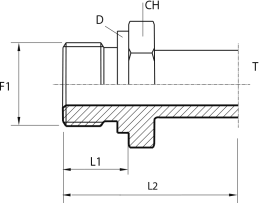 Stud standpipe adapter form B DIN 3852