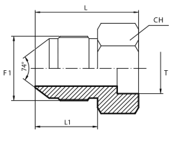 Adaptor male JIC