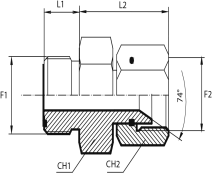 Adaptor male ORFS - female JIC