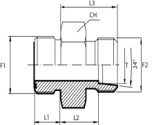 Adaptor male ORFS - male DIN