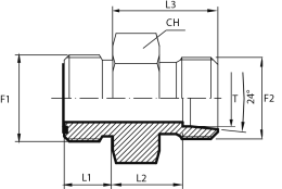 Adaptor male ORFS - male DIN