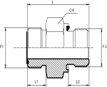Adaptor male ORFS - male BSPP form E
