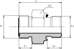 Adaptor male ORFS - male BSPP form E