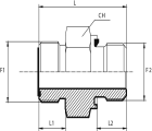 Adaptor male ORFS - male BSPP form E