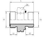 Adaptor male ORFS - metric male form E