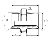 Adaptor male BSPP - male BSPT