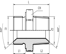 Adaptor male BSPP - male NPT