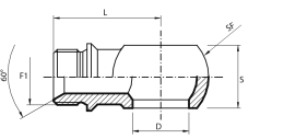 Banjo BSPP - male BSPP with guide