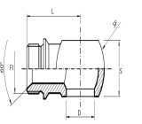 Banjo BSPP - male BSPP with guide