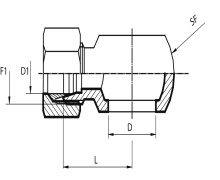 Metric Banjo - male DIN 24°
