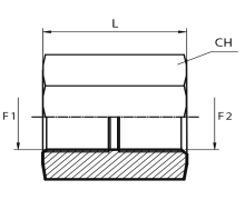 Adaptor fixed female BSPP - fixed female BSPP