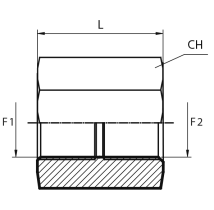 Adaptor fixed female BSPP - fixed female BSPP