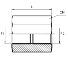 Adaptor fixed female BSPP - fixed female BSPP